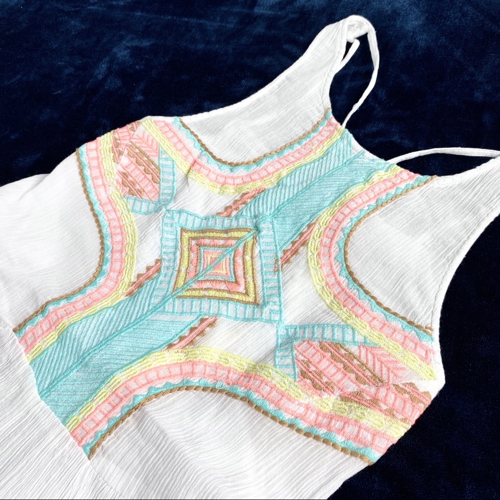 Vitamin A | sunrise embroidered ivory beach romper - Picture 3 of 7